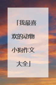 我最喜欢的动物小狗作文大全
