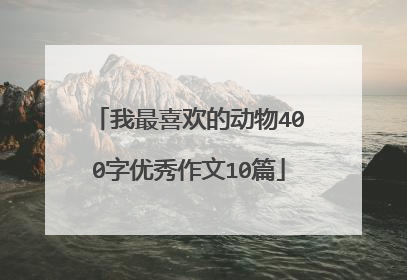 我最喜欢的动物400字优秀作文10篇