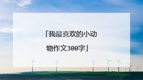 我最喜欢的小动物作文300字