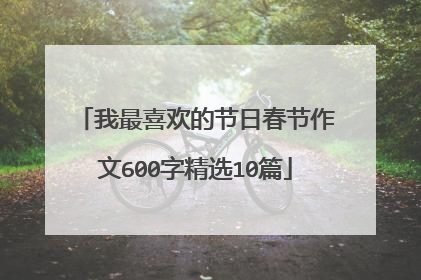 我最喜欢的节日春节作文600字精选10篇