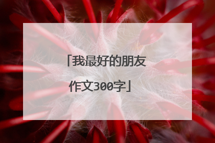 我最好的朋友作文300字