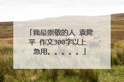 我最崇敬的人 袁隆平 作文300字以上 急用。。。。。