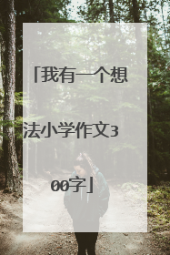 我有一个想法小学作文300字