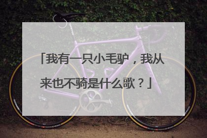 我有一只小毛驴,我从来也不骑是什么歌?