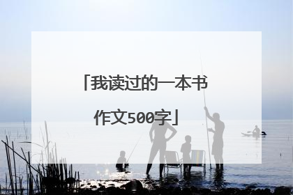 我读过的一本书作文500字