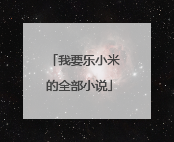 我要乐小米的全部小说