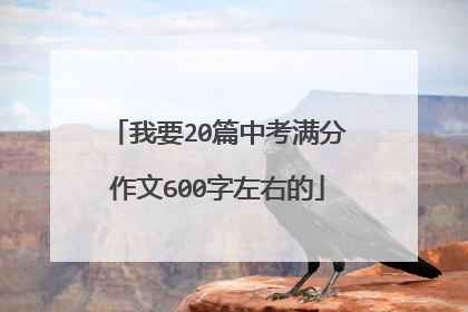 我要20篇中考满分作文600字左右的