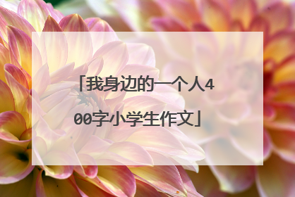 我身边的一个人400字小学生作文