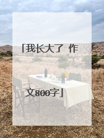 我长大了 作文800字