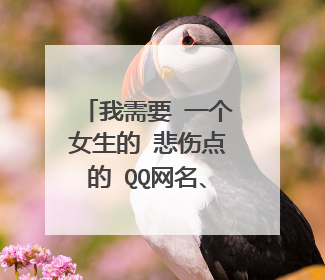 我需要 一个女生的 悲伤点的 QQ网名、个性签名、头像、个人说明、空间昵称、名字等等、 一套的！~