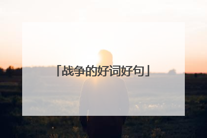 战争的好词好句