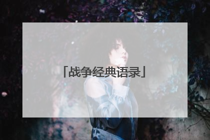 战争经典语录