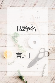 战争名言。