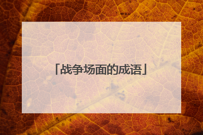 战争场面的成语