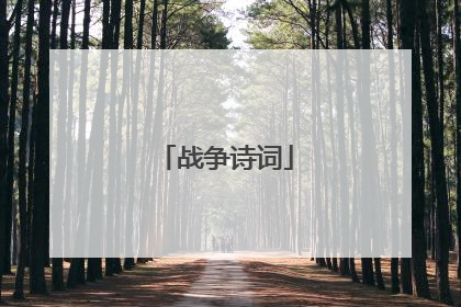 战争诗词