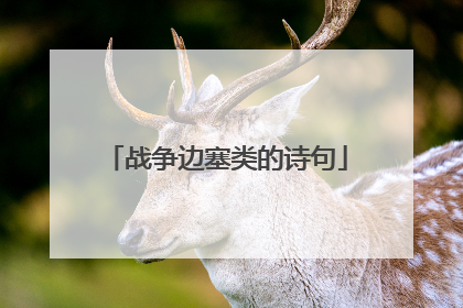 战争边塞类的诗句