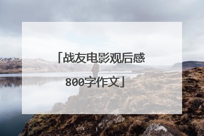 战友电影观后感800字作文