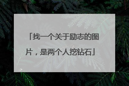 找一个关于励志的图片,是两个人挖钻石