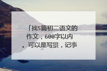 找5篇初二语文的作文，600字以内。可以是写景，记事，写人，抒情的