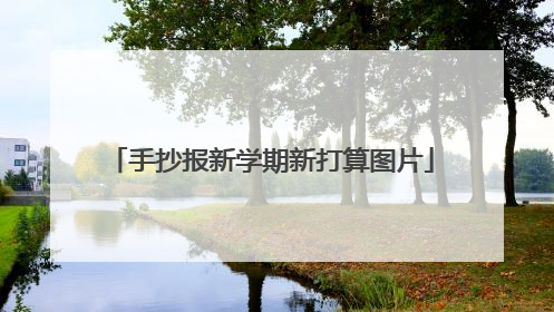 手抄报新学期新打算图片