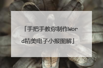 手把手教你制作Word精美电子小报图解