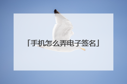 手机怎么弄电子签名