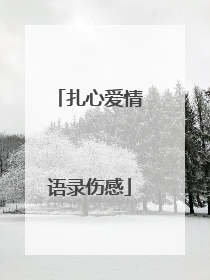 扎心爱情语录伤感