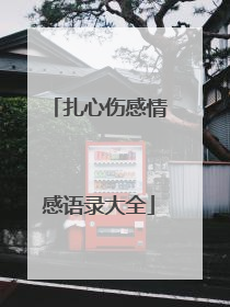 扎心伤感情感语录大全