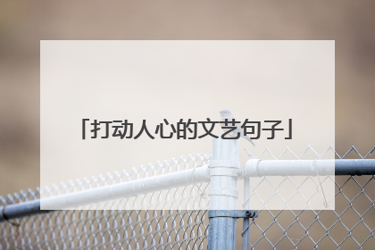 打动人心的文艺句子