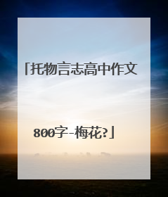 托物言志高中作文800字-梅花?