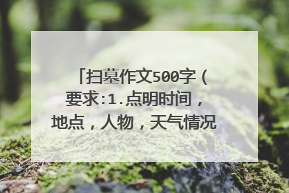 扫墓作文500字(要求:1.点明时间,地点,人物,天气情况及人物心情扫墓过程你的所见、所闻、所感
