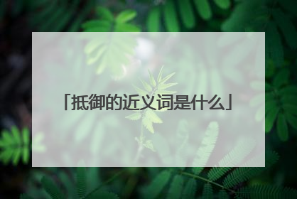 抵御的近义词是什么
