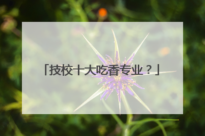 技校十大吃香专业？