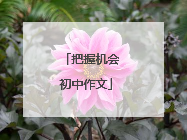 把握机会初中作文