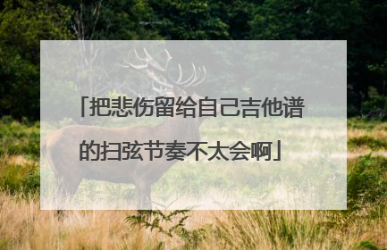 把悲伤留给自己吉他谱的扫弦节奏不太会啊