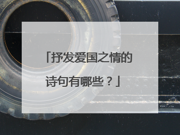 抒发爱国之情的诗句有哪些?