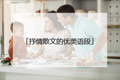 抒情散文的优美语段