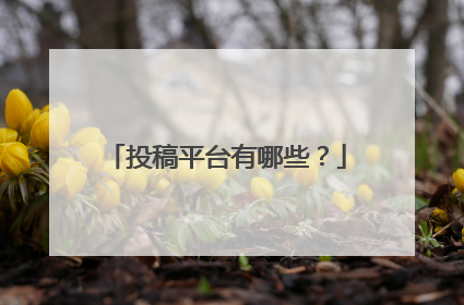 投稿平台有哪些？