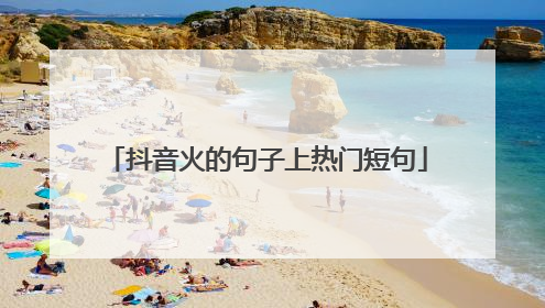 抖音火的句子上热门短句
