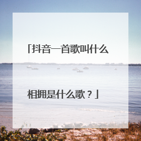 抖音一首歌叫什么相拥是什么歌?