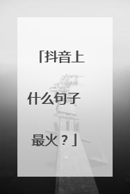 抖音上什么句子最火？