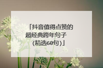 抖音值得点赞的超经典跨年句子 (精选60句)