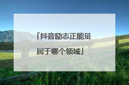 抖音励志正能量属于哪个领域