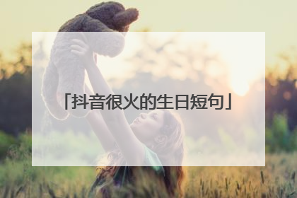 抖音很火的生日短句