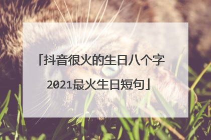 抖音很火的生日八个字 2021最火生日短句