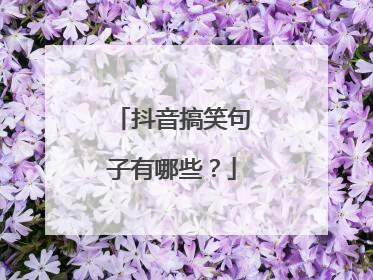 抖音搞笑句子有哪些？