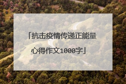 抗击疫情传递正能量心得作文1000字