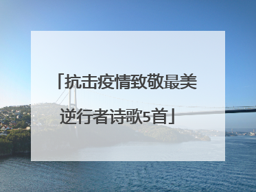 抗击疫情致敬最美逆行者诗歌5首