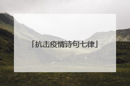 抗击疫情诗句七律