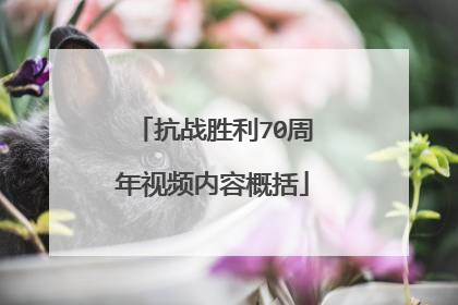 抗战胜利70周年视频内容概括